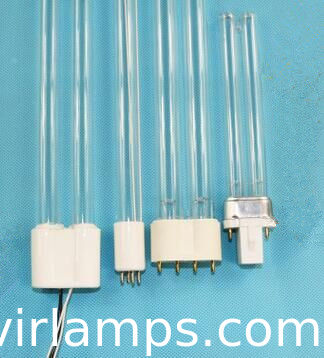 Single-ended four needles ultraviolet germicidal lamp for Waste gas, waste water treatment